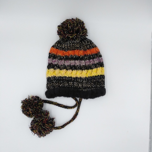 Colorful Knit Pom Pom Hat with Neck Gaiter - Picture 7 of 8